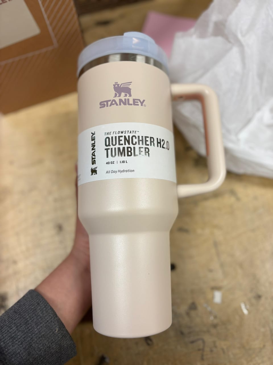 40 oz Quencher-Style Insulated Tumbler with Handle & Straw