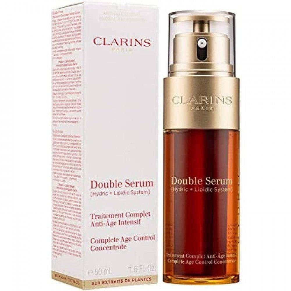 Clarins Double Serum Complete Age Control Concentrate bottle and box