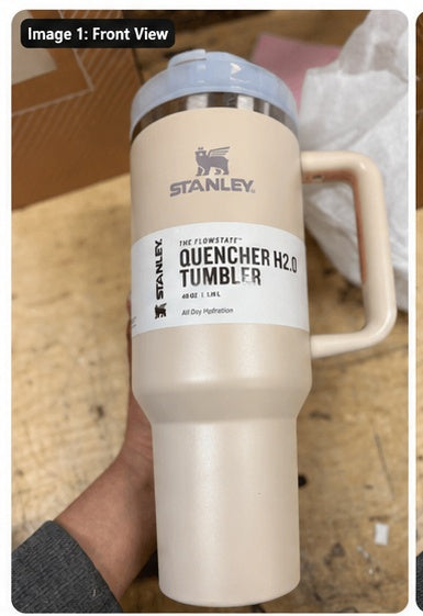 40 oz Quencher-Style Insulated Tumbler with Handle & Straw